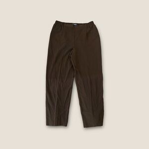 Koret Crinkle Trouser Pant High Rise Pull-On Tapered Brown 12P